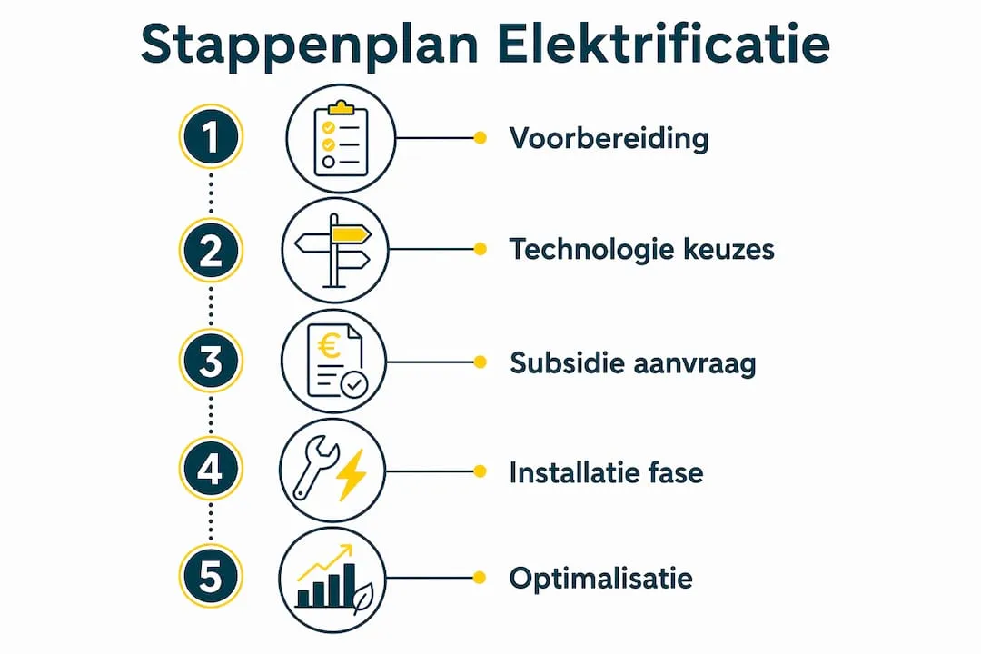 Infographic: Stappenplan voor elektrificatie in 2026 in één oogopslag