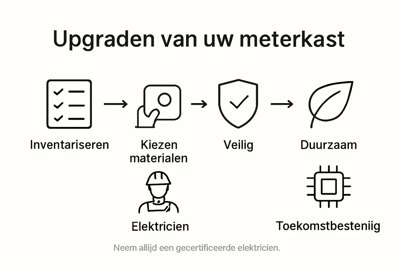 Infographic: stap voor stap naar een toekomstbestendige meterkast