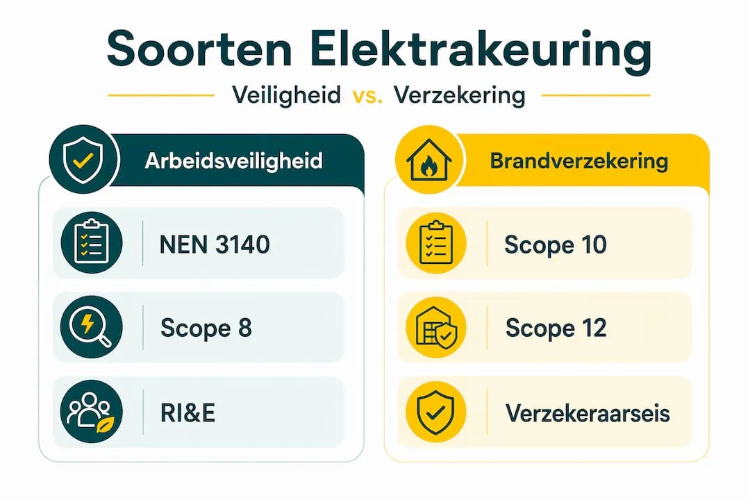 Infographic: een helder overzicht van de verschillende soorten elektrakeuringen voor bedrijven