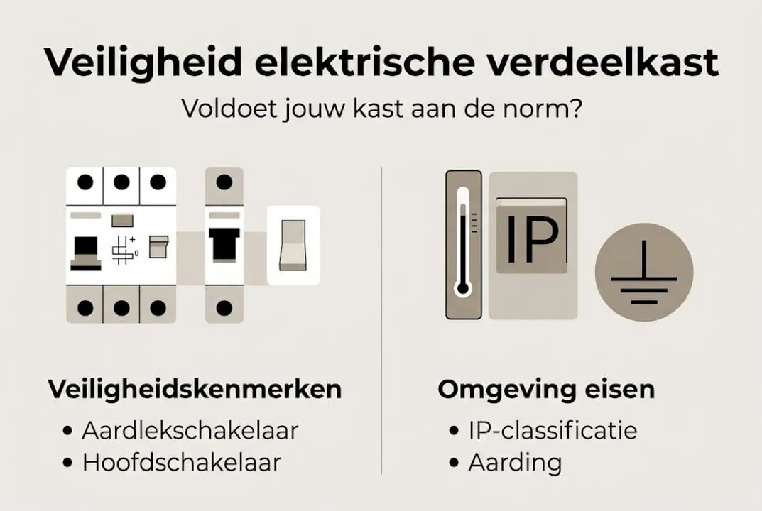 Infographic: belangrijke veiligheidsvoorschriften voor de elektrische verdeelkast
