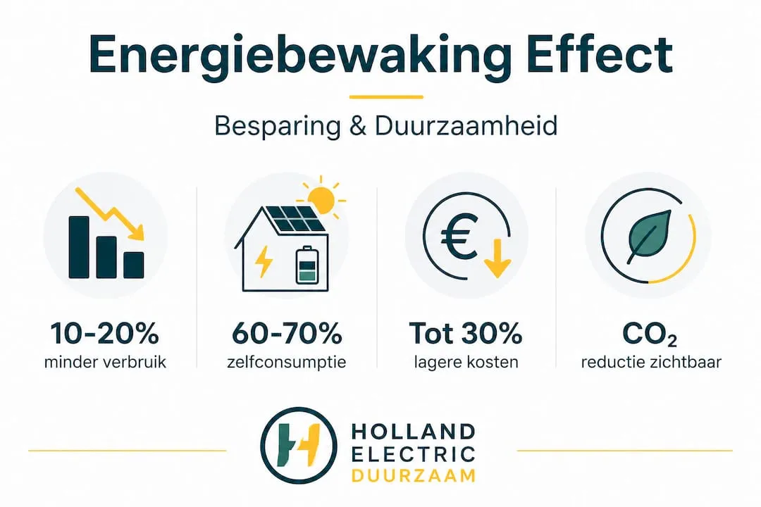 Infographic: hoe energiebewaking bijdraagt aan minder verbruik en een duurzamere toekomst