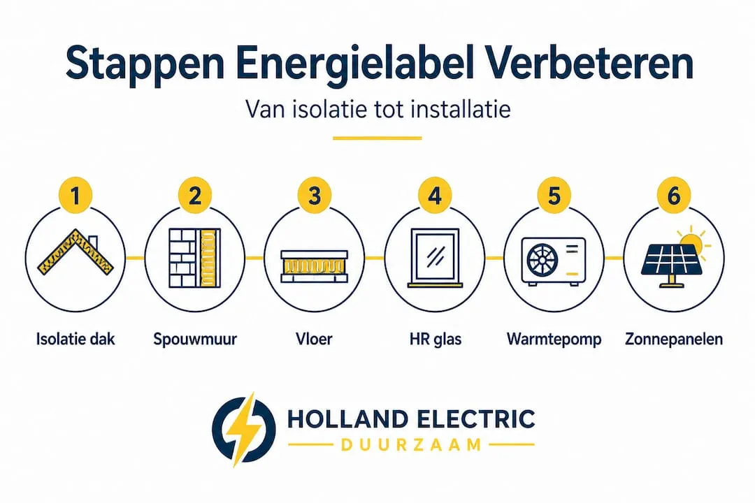 Overzichtelijke infographic: zo verbeter je stap voor stap je energielabel