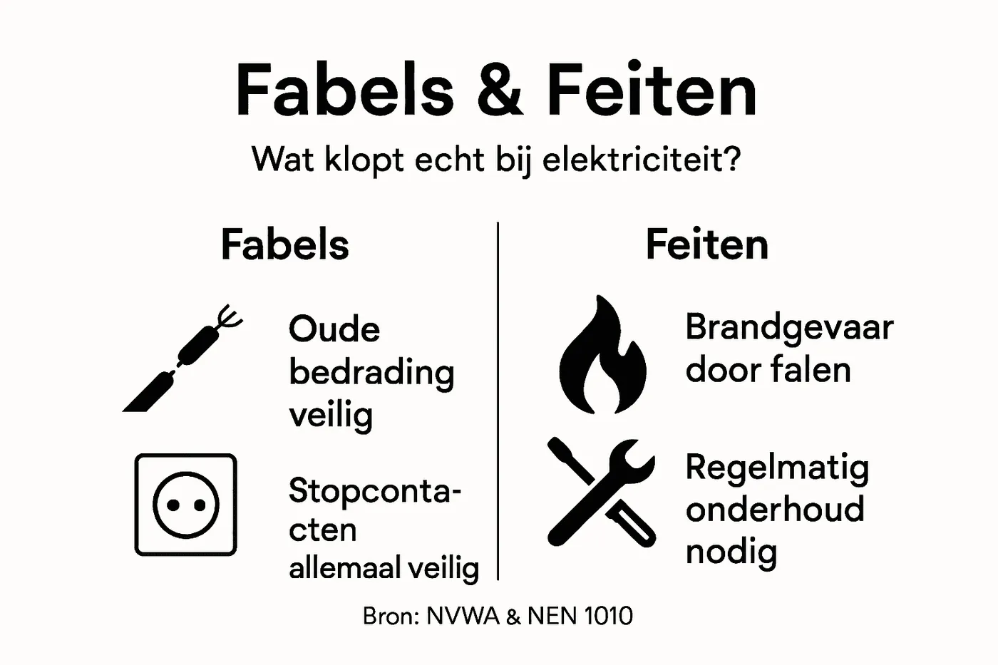 Infographic: Feiten en fabels over elektrische veiligheid