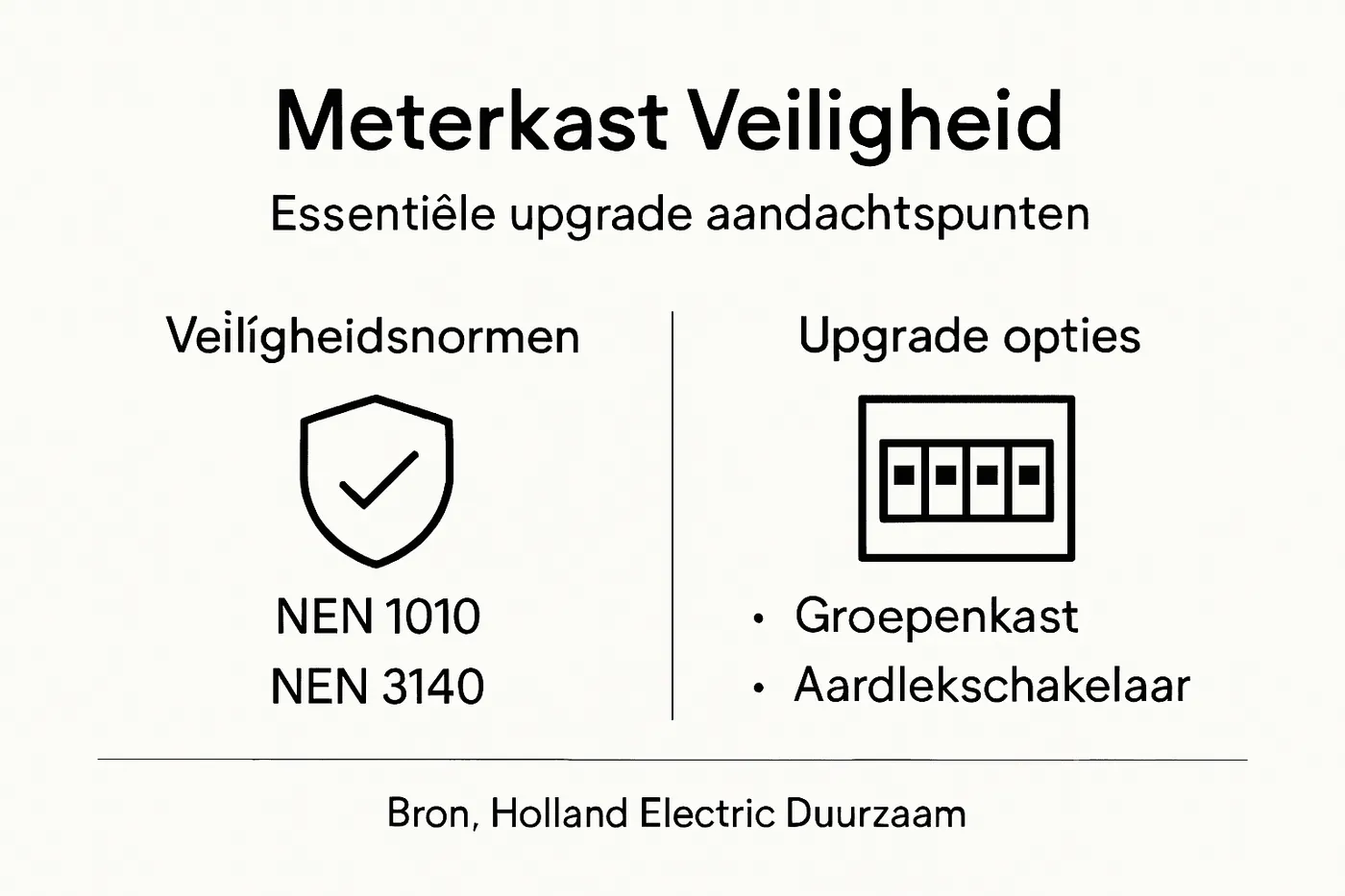 Infographic: alles over het upgraden van je meterkast en het waarborgen van de veiligheid