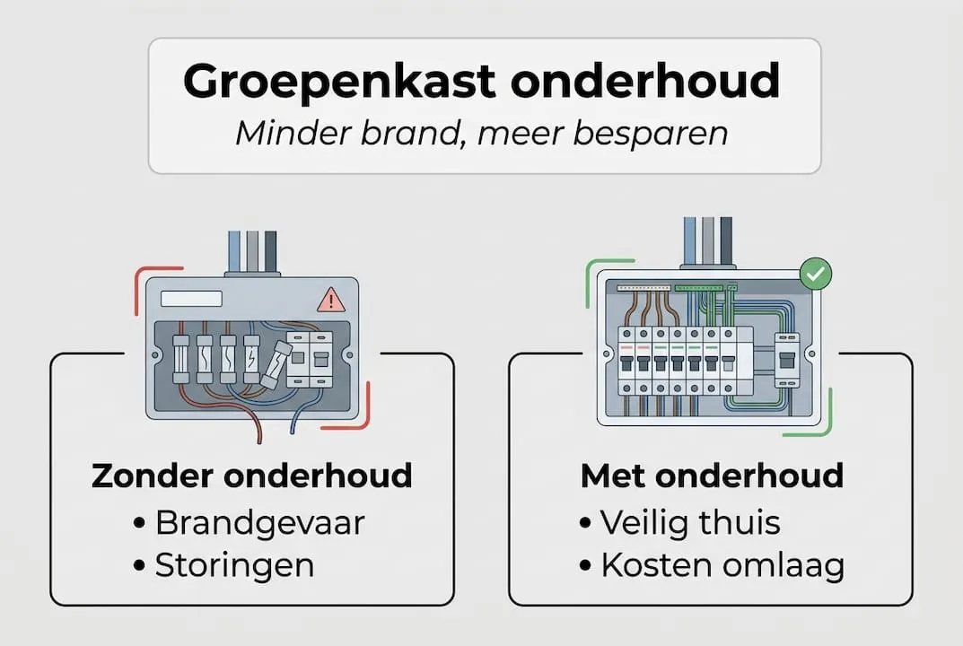 Infographic: de voordelen van regelmatig onderhoud aan je groepenkast