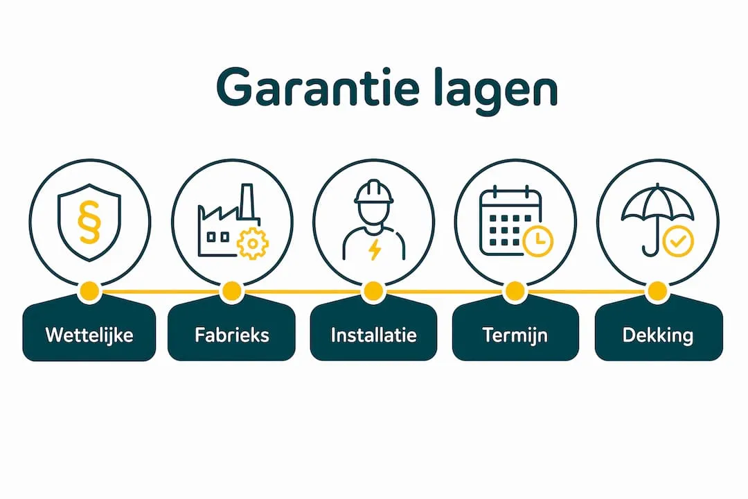 Infographic: een helder overzicht van de garantielagen bij installatie