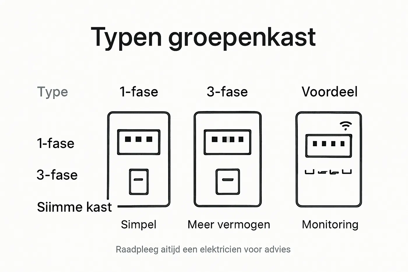 Infographic: verschillende soorten groepenkasten in één oogopslag
