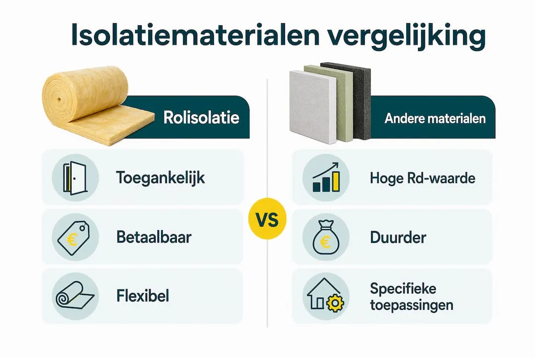 Overzichtelijke infographic: de verschillen tussen isolatiematerialen op een rij