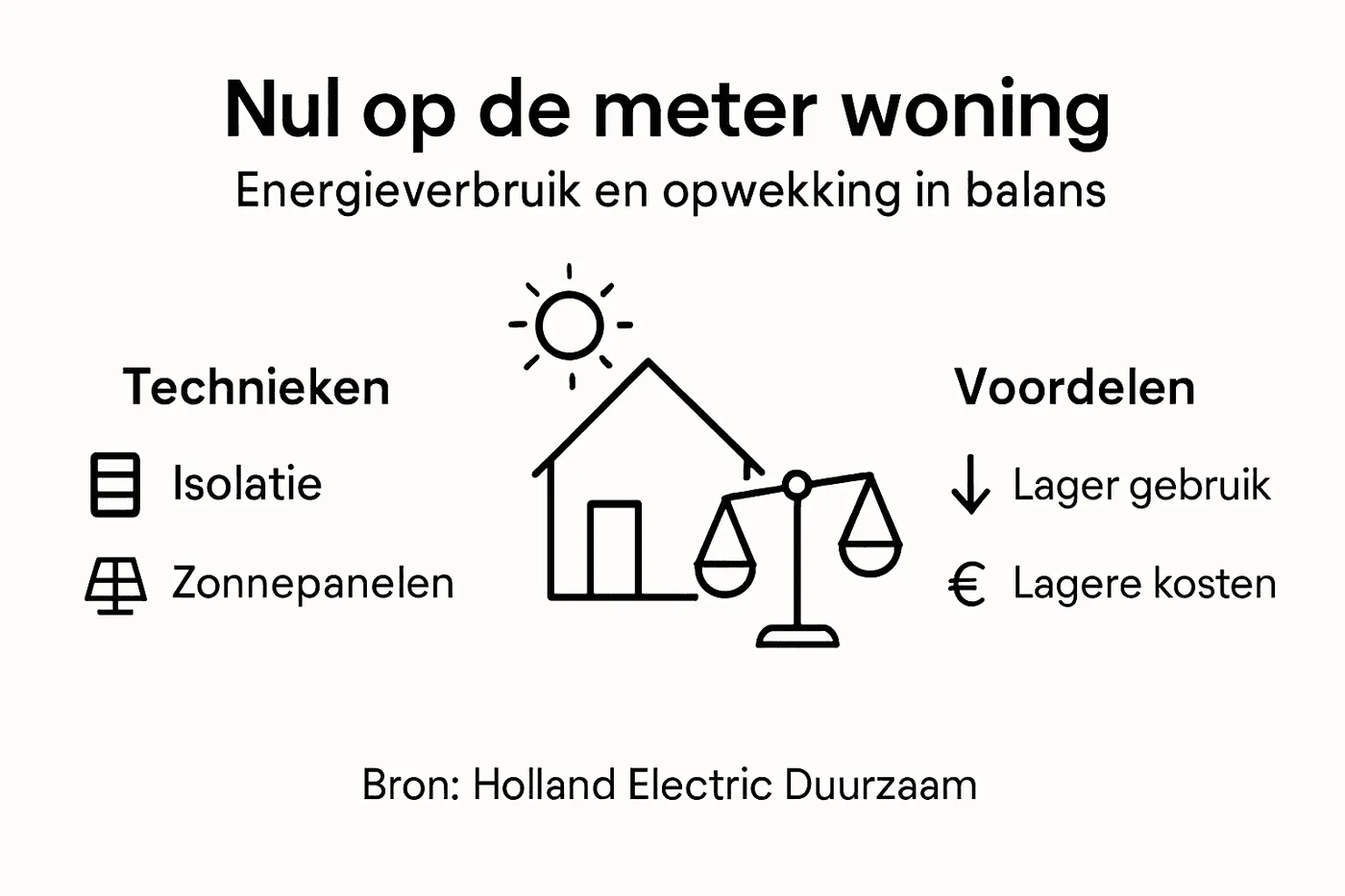 Overzicht in beeld: zo werkt een ‘nul-op-de-meter’ woning