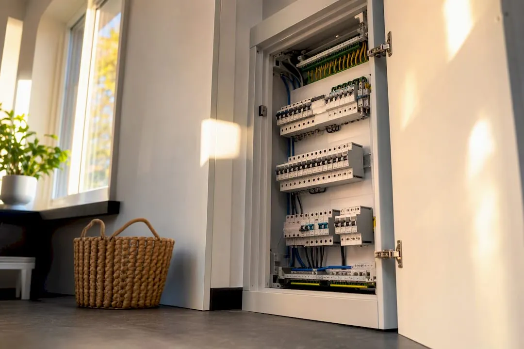 Moderne verdeelkast met een overzichtelijk open ontwerp