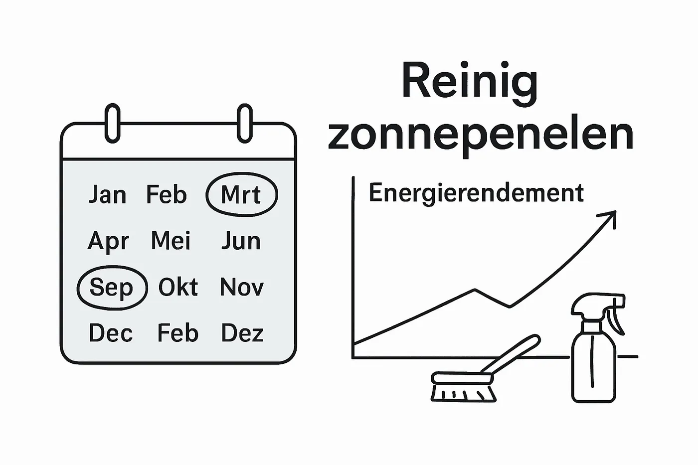 Door je zonnepanelen elk seizoen schoon te maken, haal je meer rendement uit je installatie.