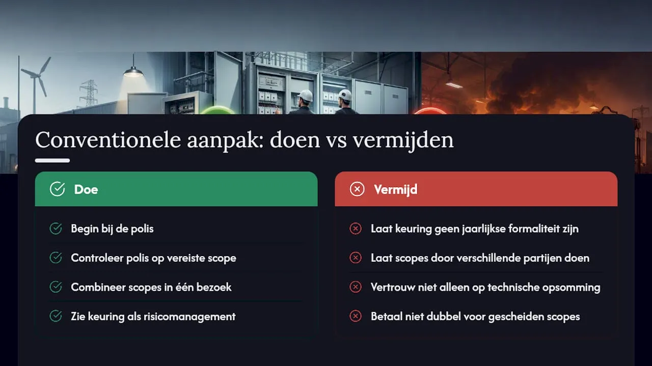 Wat de conventionele aanpak vaak mist — overview diagram