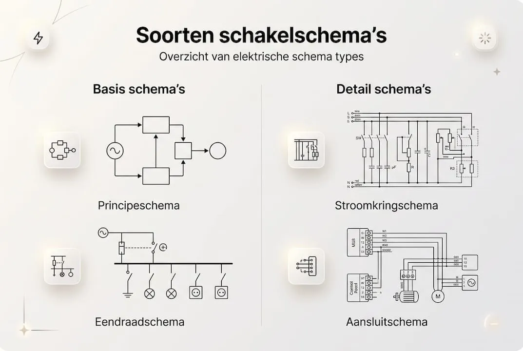 Overzicht van verschillende typen elektrotechnische schema's in één oogopslag