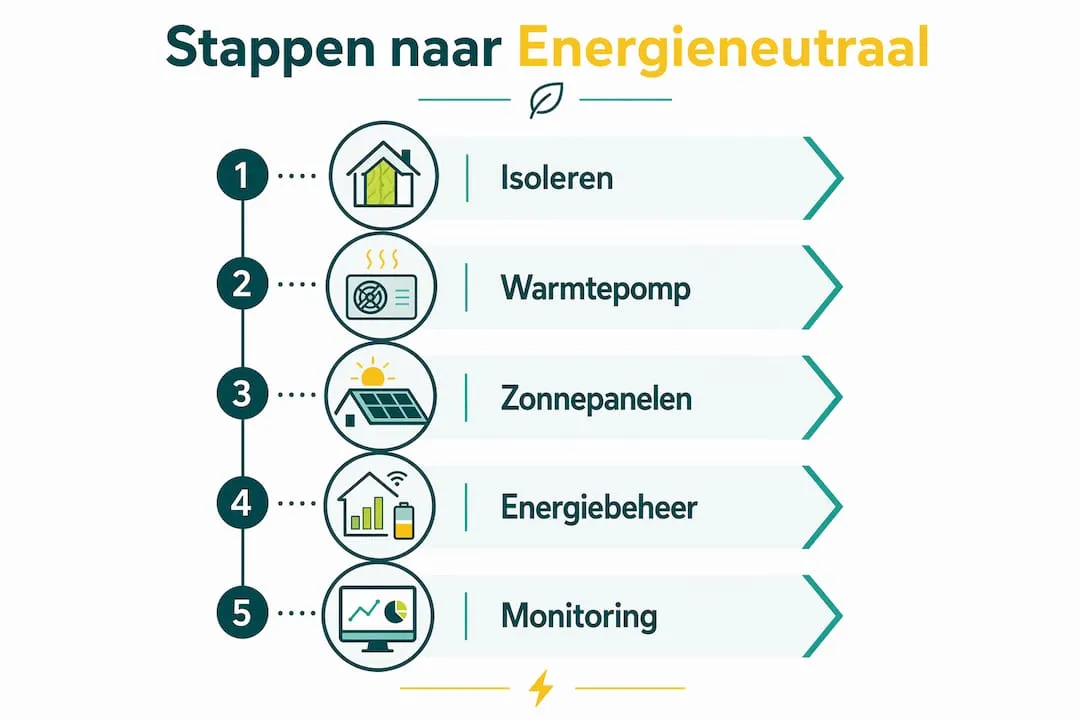 Infographic: Stapsgewijs naar een energiezuinige woning