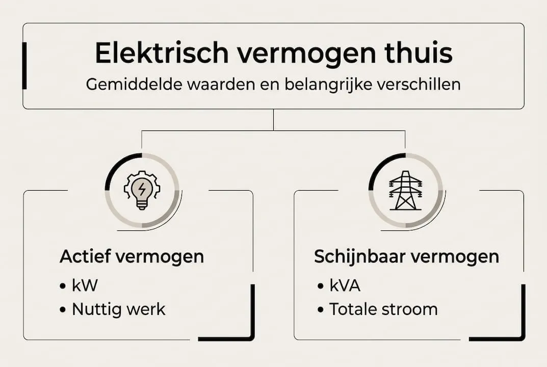 Overzicht: wat is het verschil tussen kW en kVA in huis?